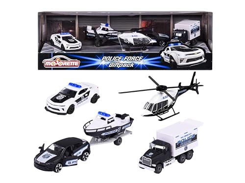Majorette - Police Force Polizei-Fahrzeuge - Geschenk-Set mit 4...