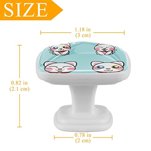 Boutons d'armoire robustes et faciles à poser avec 4 chats - 5