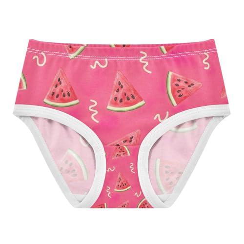 Watermelon Slices Pink Girls' Underwear, Toddler Briefs, Girls Underwear Cotton, 2–8 Years