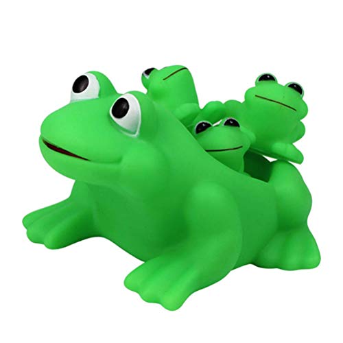 Deeabo 4 Piezas De Juguete De Rana Niños Baño Juego Familiar Juguete...
