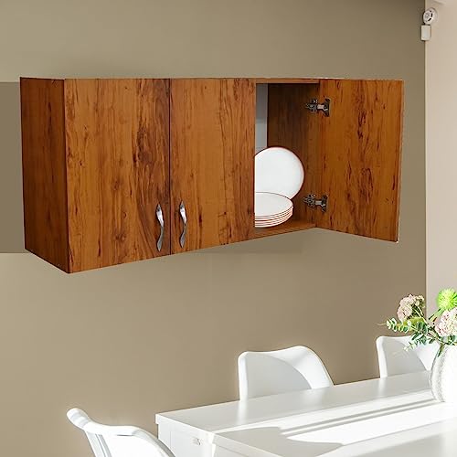 Image of SPECIALITY PANELS Door Multipurpose Storage Cabinet & Adjustable Shelf | Space Organizer | Termites Resistance | Wall Mounted for Office, Kitchen Finish (Cochwood Dark, Door 3)