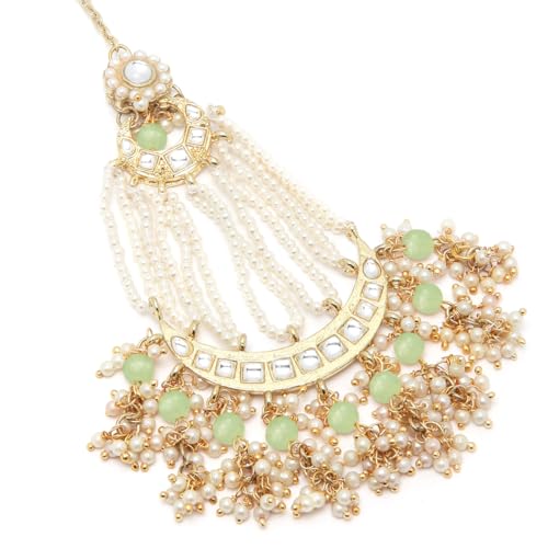 Image of Karatcart Gold Plated Handcrafted Kundan Passa for Women