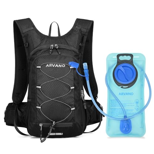 Arvano Zaino Bicicletta 15L, Leggero Zaino Idratazione con Sacca Acqua per Ciclismo Sci bici...