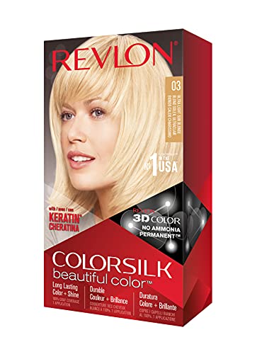 Revlon Colorsilk Beautiful Color Coloration Permanente des Cheveux avec Technologie au Gel 3D et Kératine, Teinture avec Couvrance à 100% des Cheveux Blancs,...