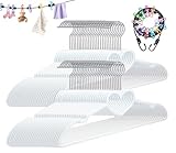 ZRKFSR Paquete de 50 perchas de plástico, perchas fuertes para