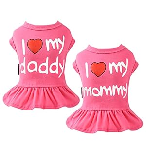 Puppy Clothes for Small Dogs Girl Dog Birthday Dress Pet Wedding Dresses Yorkie Clothes Holiday Doggy Skirt Tutu Doggie Outfits Apparel Cats Clothing (X-Small, Pink)