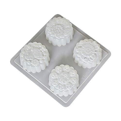 4 Cavity Fondant Cake Mold Chocolate Muffin Cupcake Mid-Autumn Festival Bakeware