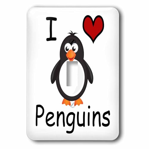 3dRose lsp_123042_1 I Love Penguins Light Switch Cover by 3dRose - Used condition - US$16.07