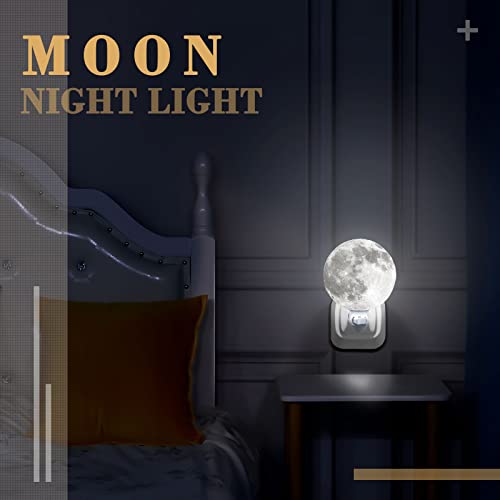 Hortsun Moon Night Lights Plug In Light Up Moon Night Lamp 4 Inch Lithophane Moon 3D Printing Night Light Moonlight Led Light For Women Birthday Gifts Room Decor Bedroom Decorations thumb #4