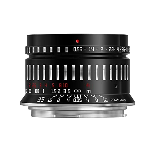 TTArtisan 35mm F0.95 APS-C Large Aperture Manual Focus Mirrorless Cameras Lens for E Mount Compatible with A5000、A6000、A6100、A6300、A6400、A6500、A6600、NEX-5、NEX-7