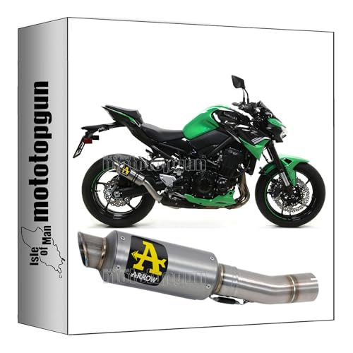 Pot echappement Arrow GP2 titanium pour Kawasaki Z900 avec embout en titane haut de gamme