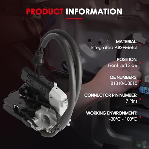 Image of CCIYU Door Lock Actuator Front Left Side Fit for Hyundai for Tucson 2016 17 18 19 2020 Front Driver Side Door Latch Lock Actuators Replaces 81310-D3010