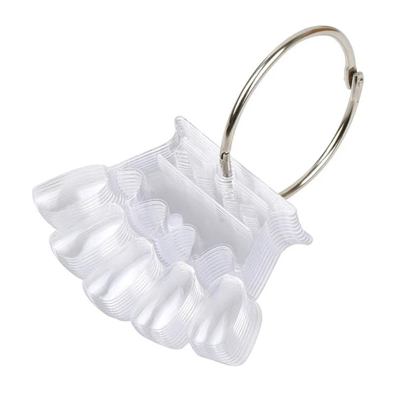 Styfy Fan Shape Nail Art Polish Display Tips, False Nail Sample Sticks, Square Nail Practice Color Display, for Nail Home DIY Nail Salon Practice Tools (Crown)