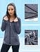 Sykooria Damen Sweatjacke Langarm Trainingsjacke Laufjacke Hoodie Leichte Atmungsaktiv Sportjacke voll Zip Kapuzenjacke mit Daumenloch und Seitentasche Fitness