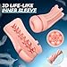 AI Interactive Sucking Male Masturbators - 7 Vibration & Suction Hands Free Pocket Pussy Male Stroker with 3D Realistic Textured, Blowjob Toy Penis Pump Adult Male Sex Toys for Men Sex Machine
