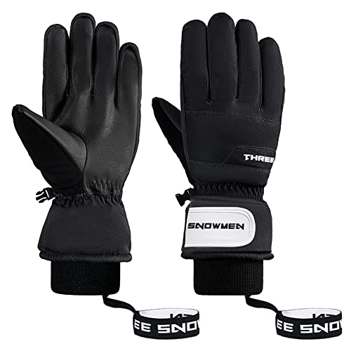 Durio Gants imperméables pour homme et femme - Écran tactile - Gants de ski - Gants d'hiver - Noir - XL Cover