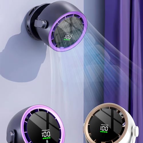 Ventilateur de bureau à pince et télécommande avec rotation 720°