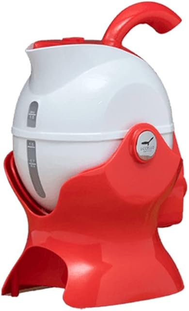 Uccello Electric Safety Kettle | Red Tipper Base Included | Effortless Pour Every Time | Daily Living Drinking Aid For Disabled and Seniors | 1.5 Liters | Red and White