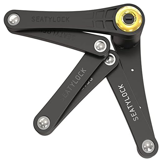 FoldyLock Forever Folding Bike Lock - Patented Sleek High Security Sold Secure Gold Bicycle Lock - Heavy Duty Anti Theft Smart Guard with Keys and Frame Mount for Electric Bikes and City Bikes - 90cm