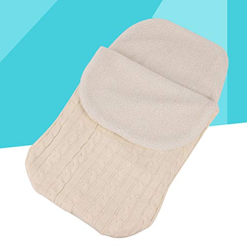TOYANDONA 1 saco de dormir quente respirável tricô grosso saco de dormir Fleabag para bebês recém-na