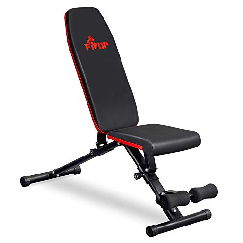 FISUP Weight Bench, Adjustable Workout Bench With Fast Folding, Multi-Purpose Utility Bench Press For Full Body Strength Training Home Gym