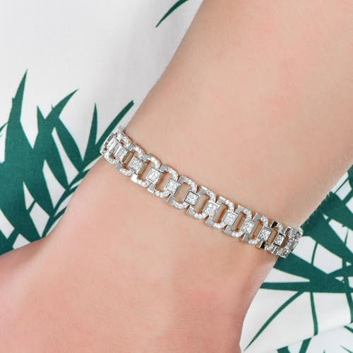 Pulsera estilo Cubana para hombre y mujer de 14K chapado miniatura 4