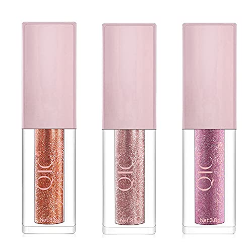 YXKJMN Eye Glitter Eyeshadow Eyeliner,Liquid Glitter Eye shadow,Metallic Gloss Diamond Sparkling Crystal Shimmer Effect,Shimmer Waterproof Eyeshadow (Set B)