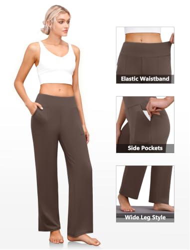 DLOODA Women's High Rise Wide Leg Yoga Pants w/ Pockets 9.99 + Free Shipping w/ Prime or on 35+ + 50% Off Code RWZZGAEG - image 5