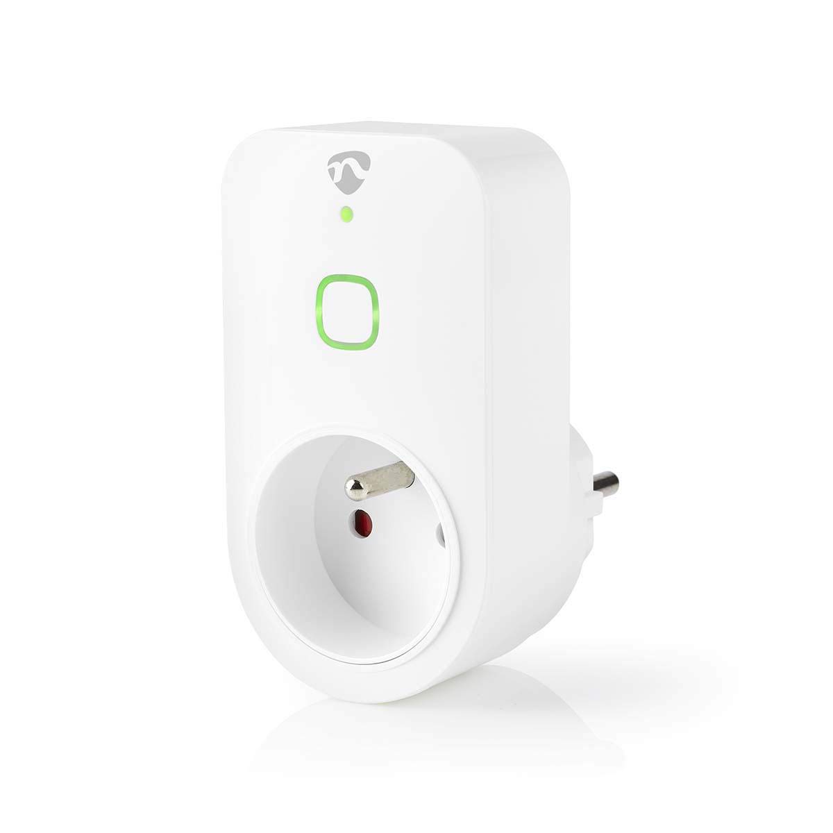 Nedis SmartLife - Spina intelligente WLAN - Misuratore di potenza - Tipo E (CEE 7/6) - Integrato nell'app Nedis SmartLife - Compatibile con Amazon Alexa & Google Home