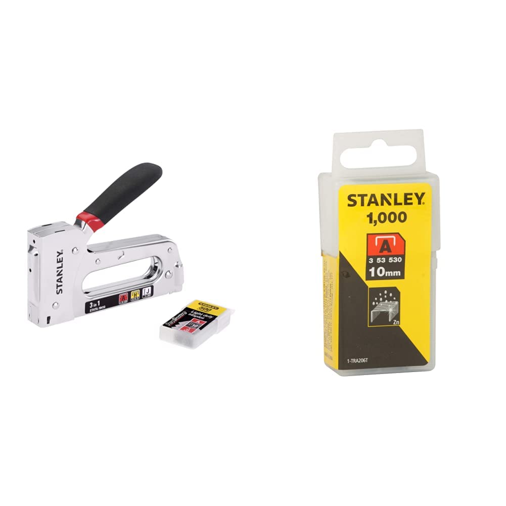 Stanley Stht6-70410, agrafeuse 3 en 1, corps acier, système anti-bourrage