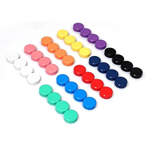 DAOUZL 40 Piezas Imanes Redondos Coloridos Cover