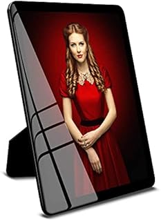 6x8 photo frames, picture frames clear, hanging picture frames, Matted for wall and tabletop Decor (6x8, black)