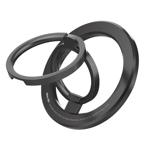 AAUXX iRing M3 �A�C�����O �G���X���[ MagSafe�Ή� �X�}�z�����O ���K�i ���K�㗝�X �X�}�z�X�^���h �}�O�l�b�g�� �z�[���h �����O ���^ ���͋z�� �l�I�W������ (�u���b�N)