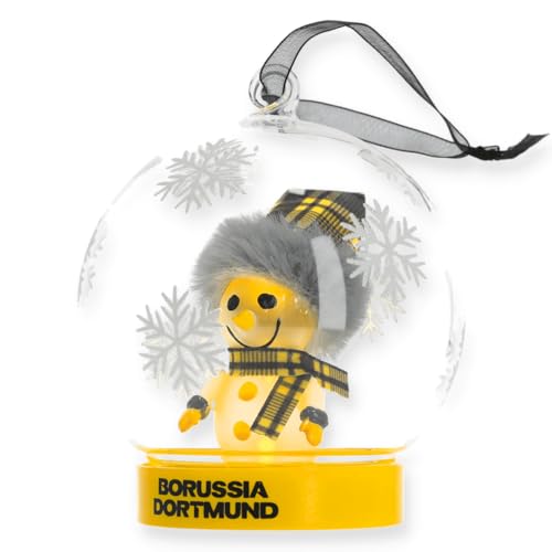 BVB Weihnachtskugeln 20 Borussia Dortmund LED-Schneemann Christbaumkugel, 23 x 23 x 12 cm,...