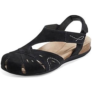Earth Origins Women’s Birdine Leather Sandal I Casual, Slip Resistant, Everyday Sandals