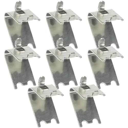 Commercial Refrigerator Shelf Support Clips – Stainless Steel Square-Rail Brackets for Wire Shelves, Tool-Free Freezer & Cooler Shelf Replacement, Pack of 8