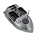 RC Bait Boat, 600m/1968ft High Speed Remote Surf Fishing Bait Boat 4.4LBS Loading Positioning Bait Boat with GPS and 2 x 5200Mah Battery for Ocean Lake Fishing, Auto Navigation, Cruise Control (Gray)