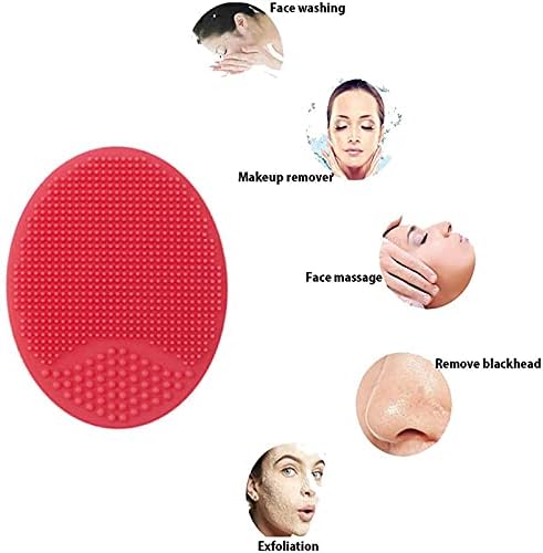 2 Pcs Silicone Facial Cleansing Brush, Face Scrubber Face Massager Brush for Pore Blackhead Removing Exfoliating-Unique Makeup Tool for Girl Sister Best Friend Women