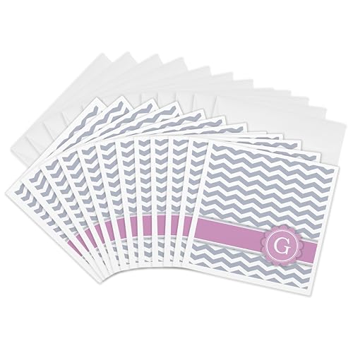 InspirationzStore Monograms ? ^[GmOonO[ƔVFuwithsN ? O[WOUO ? lZig Zags ? Greeting cards-12O[eBOJ[htiGC _ 15425