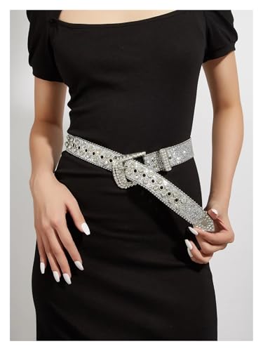 Punk Rhinestone Women's Belts for Jeans Luxury Studded Belt Female Waist Belt for Women Gothic4