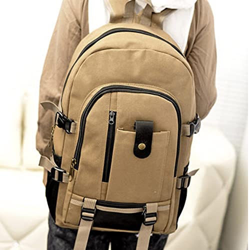 Homesen Mochila portátil para homens, mochila de viagem de lona, bolsa de armazenamento de grande ca
