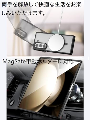 Image of For Galaxy Z Fold 6 Case, Transparent Design, Shockproof, Scratch Resistant Back, Magnetic Compatible, MagSafe Matte, US Military MIL Certified, Hybrid TPU Bumper, PC Micro Dot, No Yellowing and