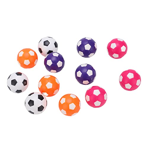 Foosball - Balones de mesa para jugar al fútbol, 12 unidades, resina ABS, multicolor, tablero interior de fútbol, pelota de fútbol de fútbol de 1,5 pulgadas, diámetro para la mayoría de las mesas de