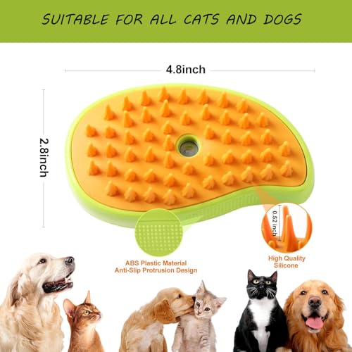 Escova a vapor para gatos, Cloud Care Cat Brush, Water Brush para cães Spa, Spritz Defur Comb, multi
