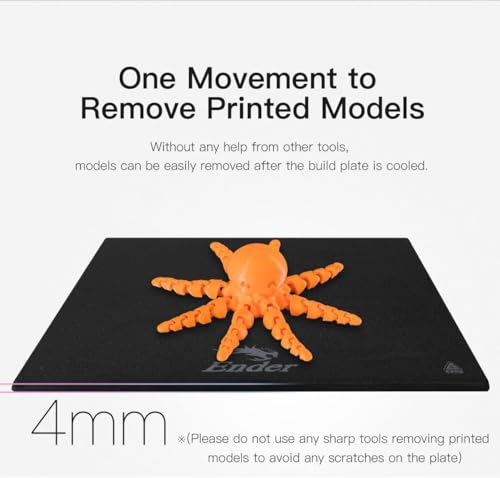 Image of 3 idea Imagine Create Print Creality PEI Glass Build Sheet 235x235x4mm, 3D Printer Surface Sheet for Ender-3 Pro /3S /Ender-3 V2 /Ender-5 /5S /5 Pro