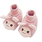 Gavena Zapatillas de bebé para niñas pequeñas zapatillas de algodón recién nacidos niños cálidos primeros zapatos de caminar calcetines suela suave antideslizante, talla 6-12 meses