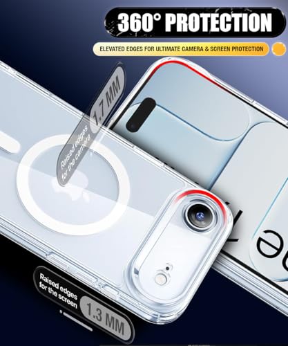 Image of WOW IMAGINE Ultra-Hybrid Back Case Cover for iPhone 17 Air | Compatible with MagSafe | Drop and Camera Protection | Shock Proof Crystal Clear Mobile Back Case (PC+TPU, Transparent)