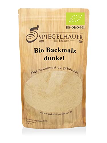 Bio Backmalz dunkel - qualitativ hochwertig und enzyminaktiv - erstklassig zum Brot und Brötchen backen - ideal als Farbmalz - Inhalt: 1kg Bio Gerstenmalz