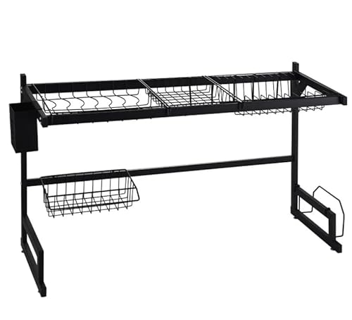 Cozinha Suspensa Modular Escorredor Louça Organizador 85cm (Preto)