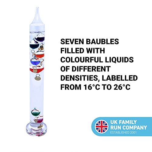 Thorness 30Cm Tall Free Standing Galileo Thermometer #TOP2